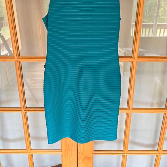 Calvin Klein Teal Sleeveless Sheath Dress Size 8 [B] - Picture 2 of 6